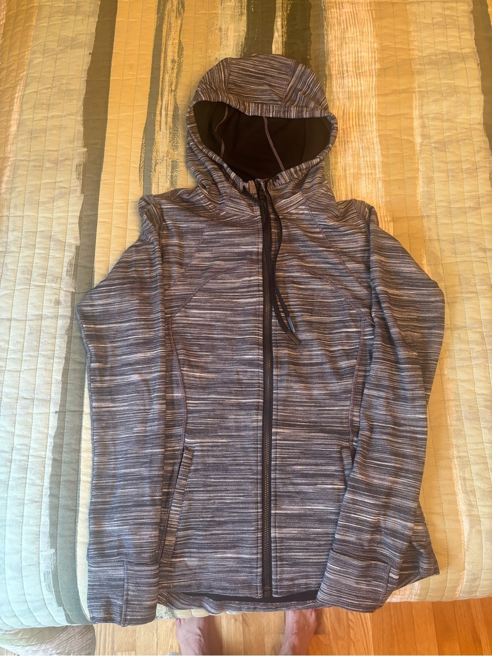 Lululemon Women's Hooded Define  Jacket - Gray Striped